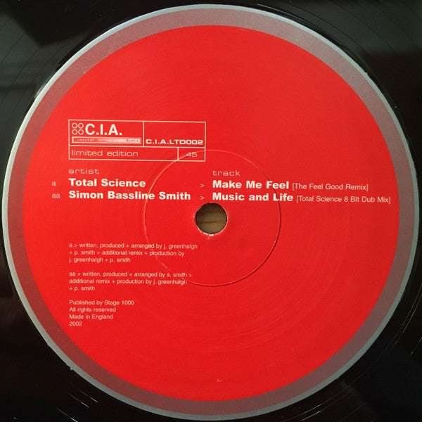 Total Science - Make Me Feel / Music And Life (Remixes)