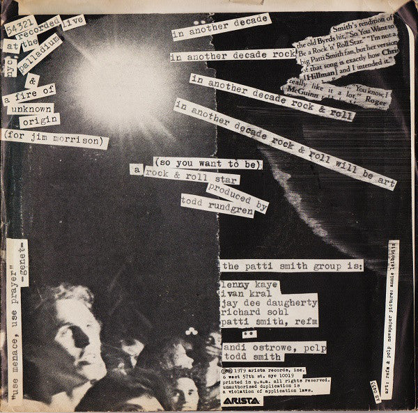 So You Want To Be A Rock'n'Roll Star by Patti Smith Group – Record
