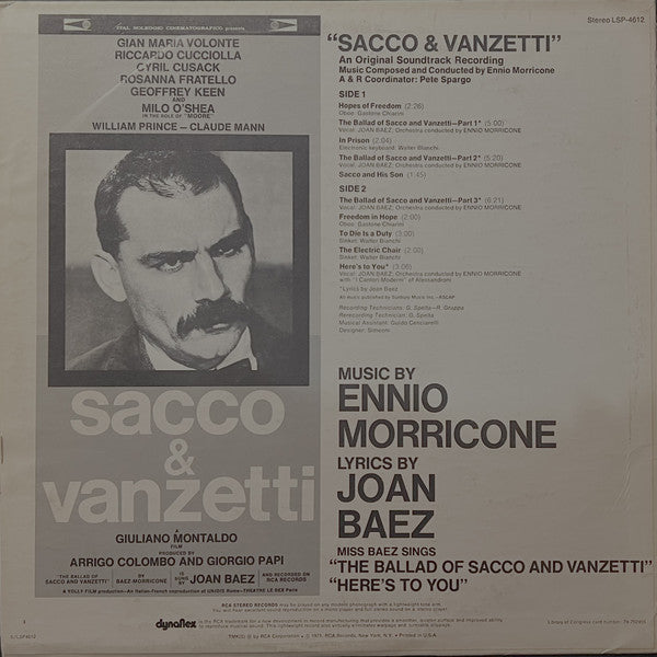 Ennio Morricone - Sacco & Vanzetti (An Original Soundtrack Recording)