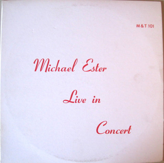 Michael Ester - Live In Concert