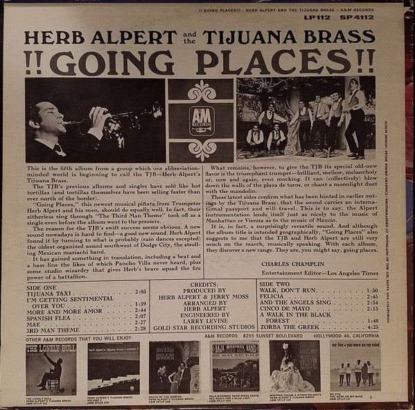 Herb Alpert & The Tijuana Brass - !!Going Places!!