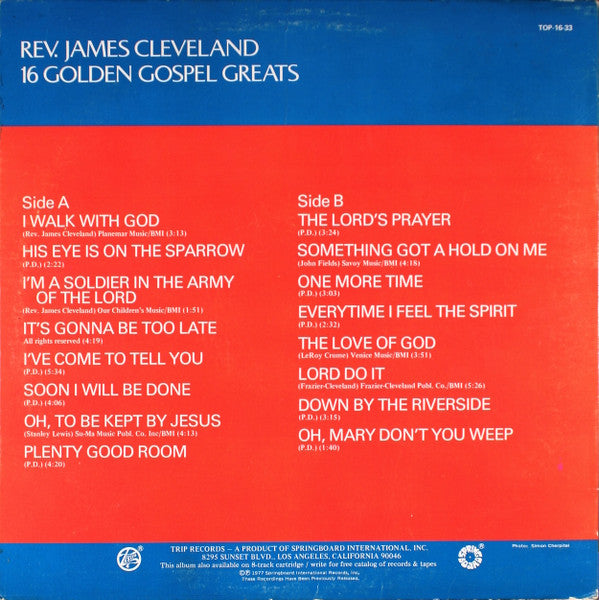 Rev. James Cleveland - 16 Golden Gospel Greats