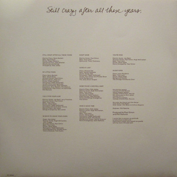 Paul Simon - Still Crazy After All These Years