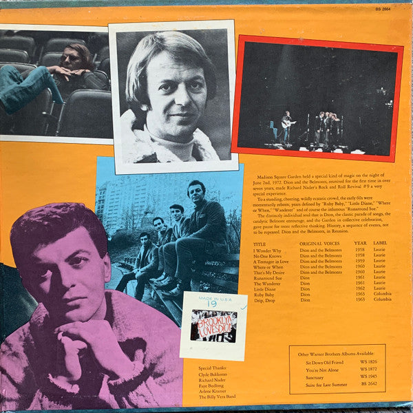 Dion & The Belmonts - Live At Madison Square Garden 1972 (Reunion)