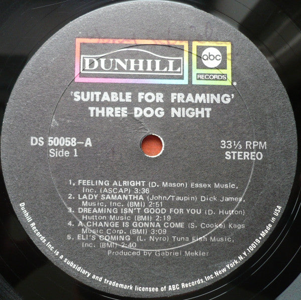 Three Dog Night - Suitable For Framing