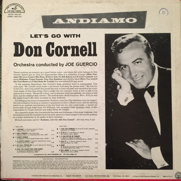 Don Cornell - Andiamo = Let's Go With Don Cornell