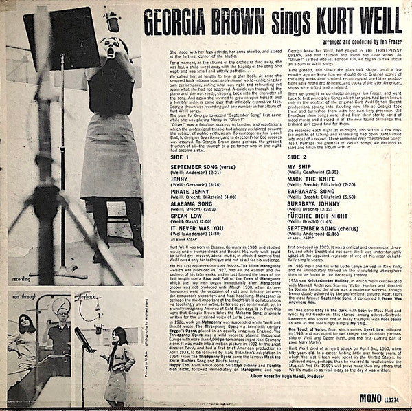 Georgia Brown - Sings Kurt Weill