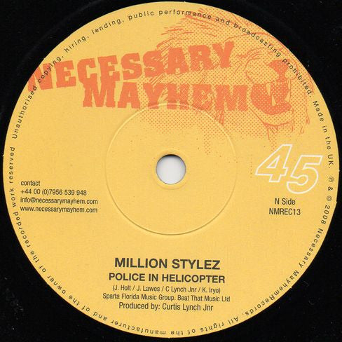 Million Stylez - Police In Helicopter / Bills