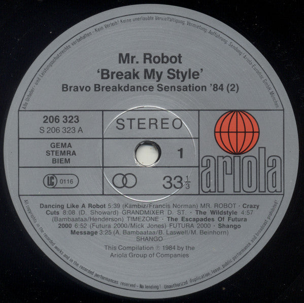 Various - Mr. Robot Break My Style - Bravo Break Dance Sensation '84 (2)