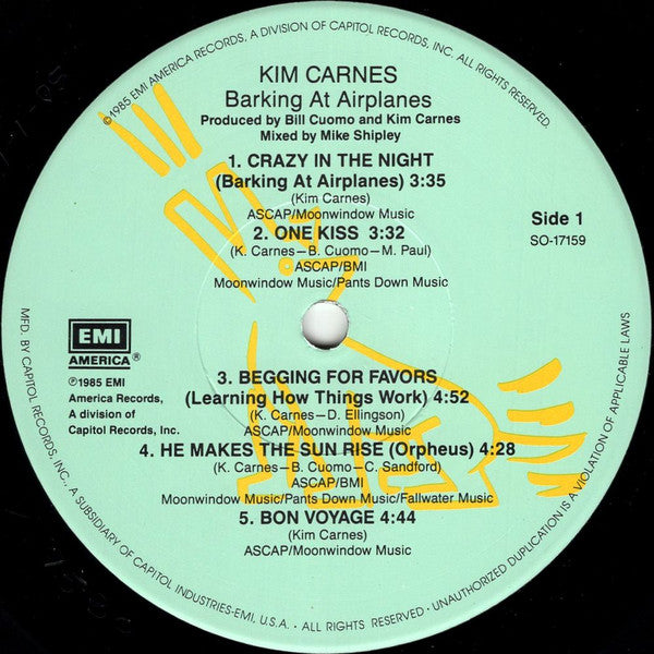 Kim Carnes - Barking At Airplanes