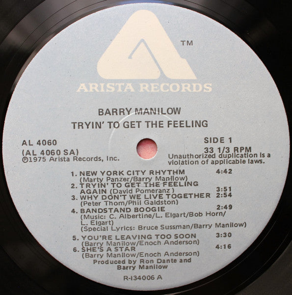 Barry Manilow - Tryin' To Get The Feeling