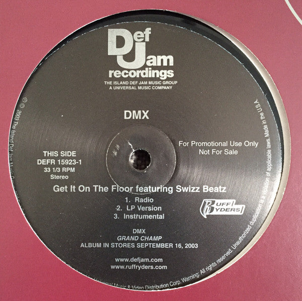 DMX - Get It On The Floor / We 'Bout To Blow