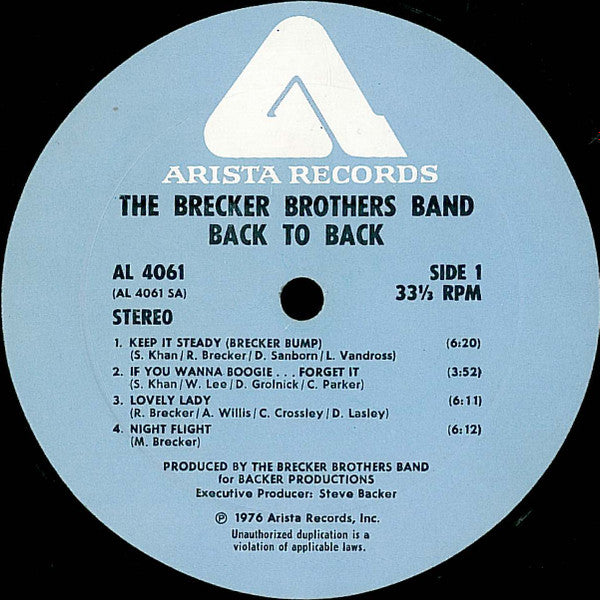 Brecker Brothers, The - Back To Back
