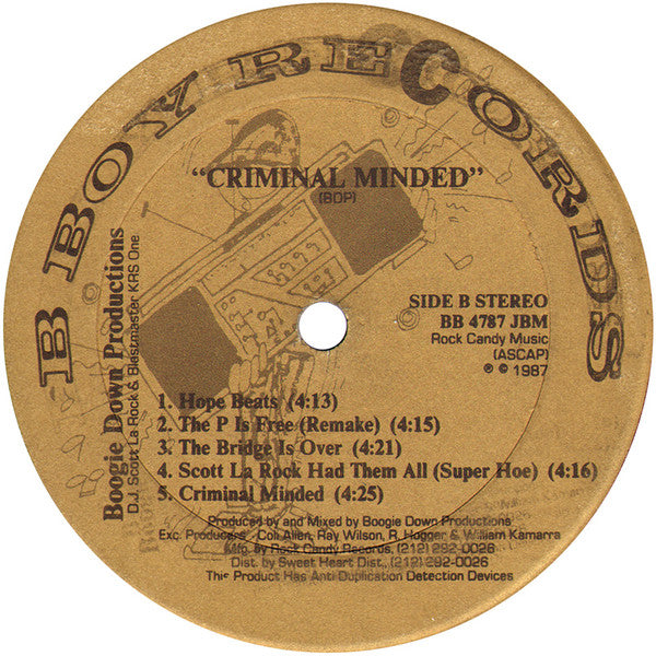 Boogie Down Productions - Criminal Minded
