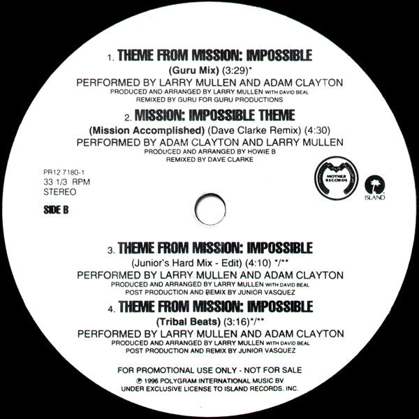 Adam Clayton - Theme From Mission: Impossible (Mission Accomplished)