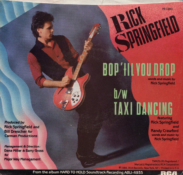 Rick Springfield - Bop 'Til You Drop / Taxi Dancing