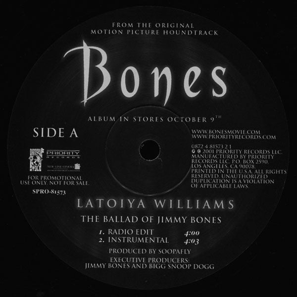 Latoya Williams - The Ballad Of Jimmy Bones / The Legend Of Jimmy Bones