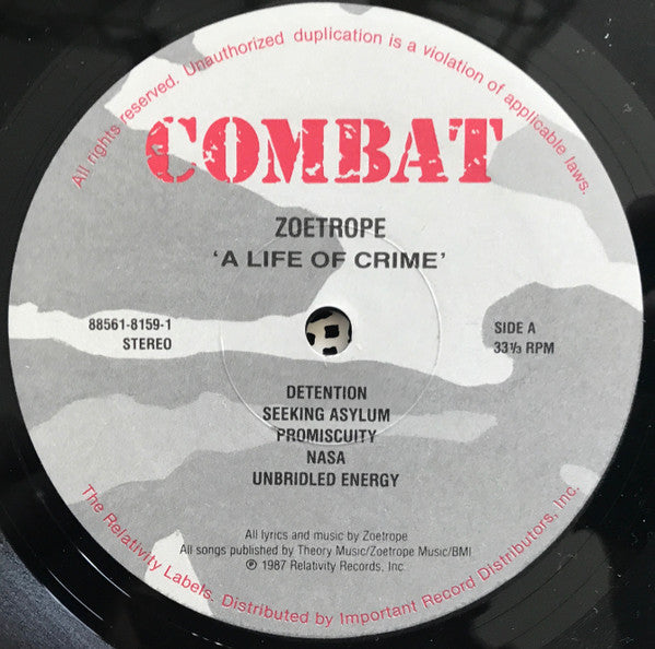 Zoetrope - A Life Of Crime