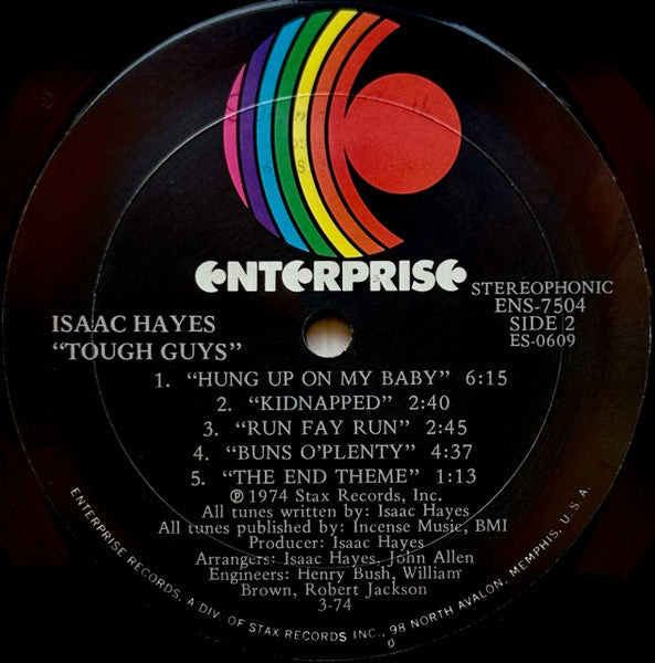 Isaac Hayes - Tough Guys (Music From The Soundtrack Of The Paramount Release 'Three Tough Guys')