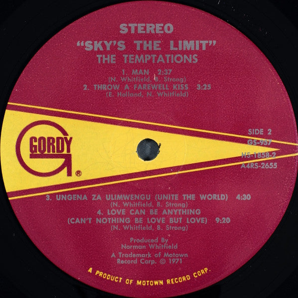 The Temptations - Sky's The Limit