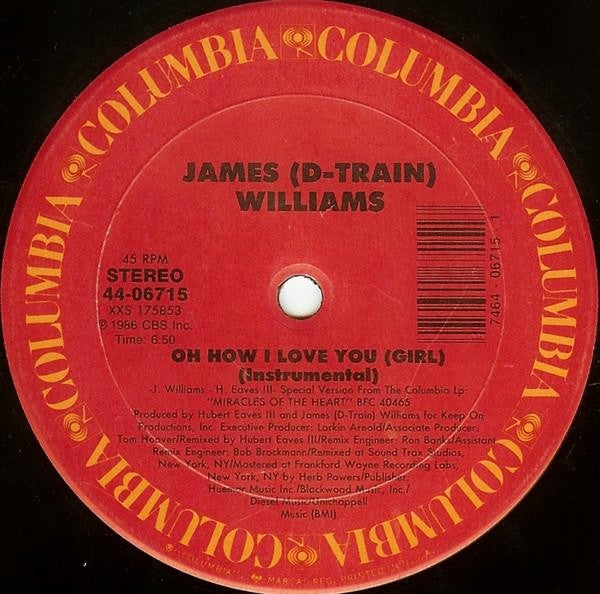 James "D-Train" Williams - Oh How I Love You (Girl)