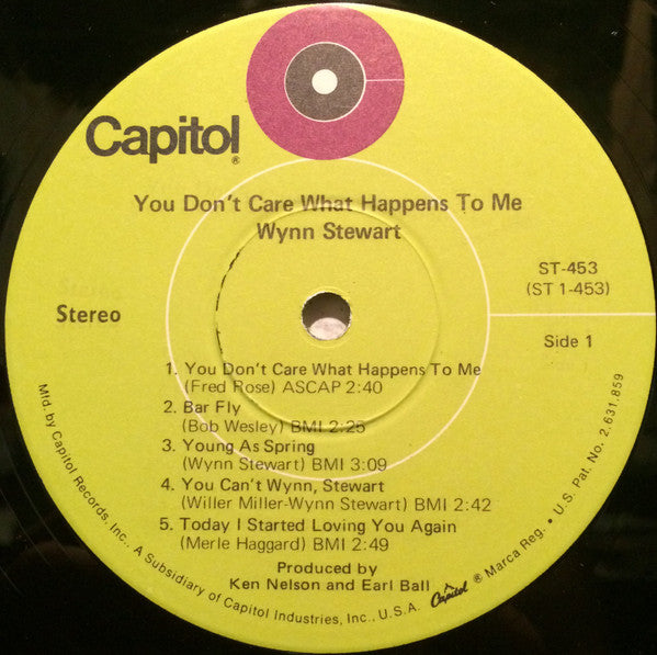 Wynn Stewart - You Don't Care What Happens To Me