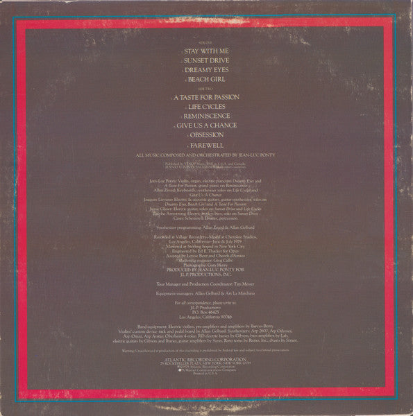 Jean-Luc Ponty - A Taste For Passion