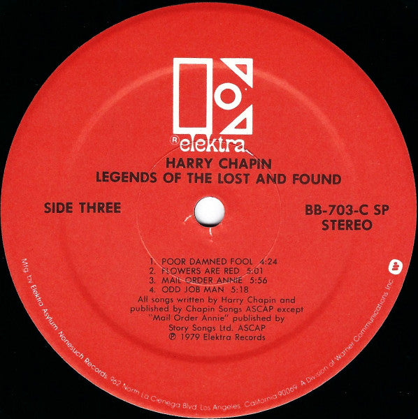 Harry Chapin - Legends Of The Lost And Found