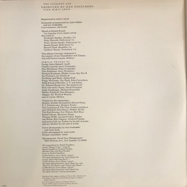 Dan Fogelberg - The Innocent Age
