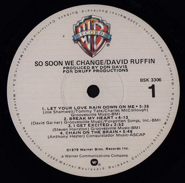 David Ruffin - So Soon We Change