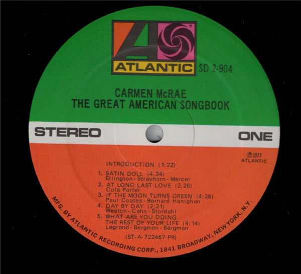 Carmen McRae - The Great American Songbook