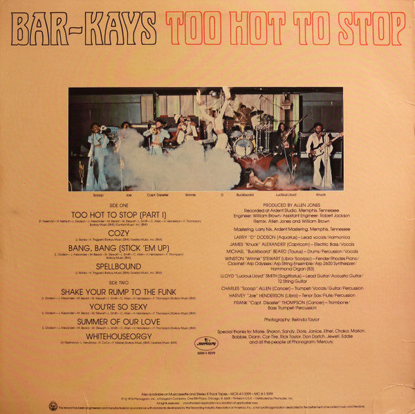Bar-Kays - Too Hot To Stop