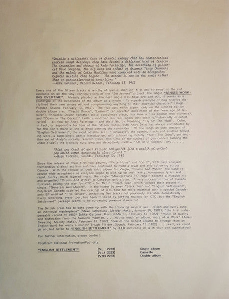 XTC - English Settlement