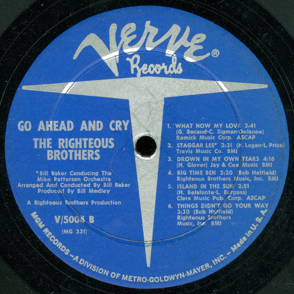 The Righteous Brothers - Go Ahead And Cry