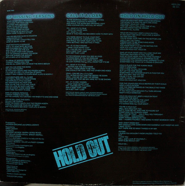 Jackson Browne - Hold Out