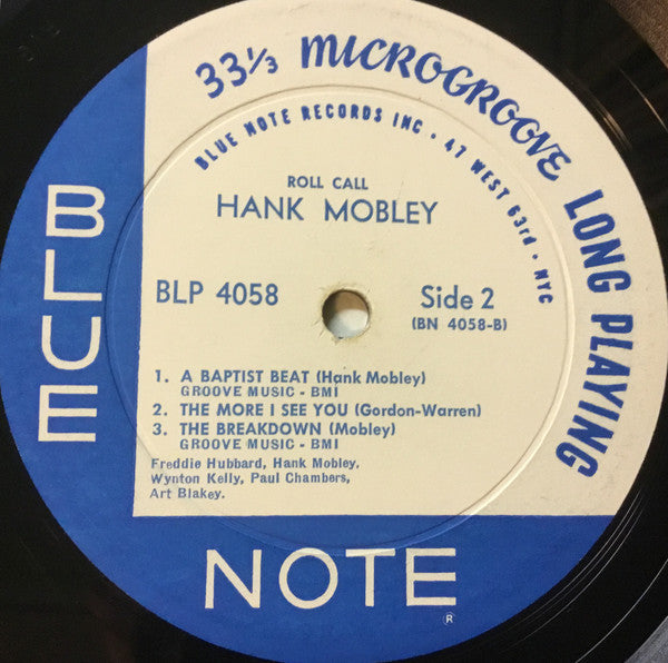 Hank Mobley - Roll Call [1ST PRESS, BLUE NOTE, DG, 1961]