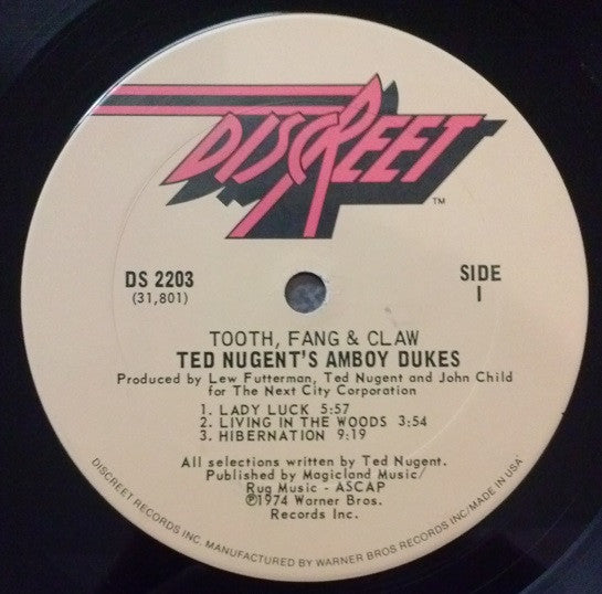 The Amboy Dukes - Tooth, Fang & Claw