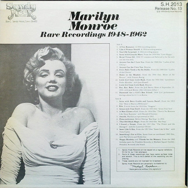 Marilyn Monroe - Rare Recordings 1948-1962