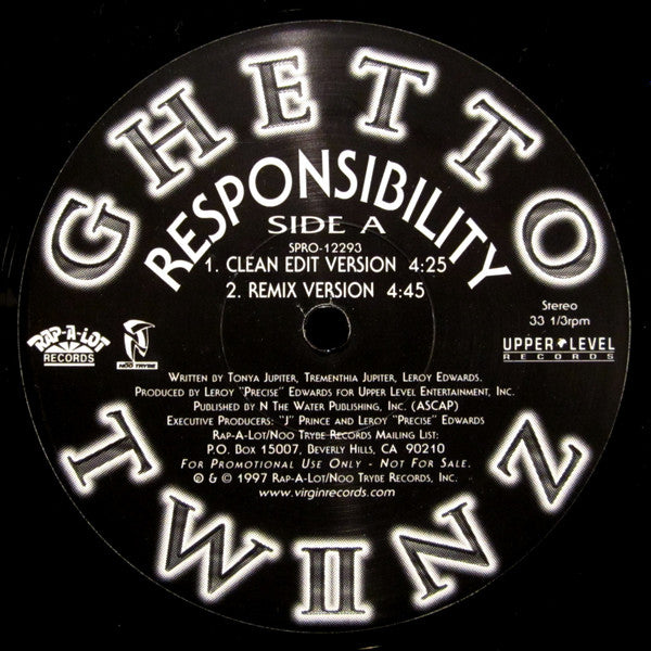 Ghetto Twiinz - Responsibility