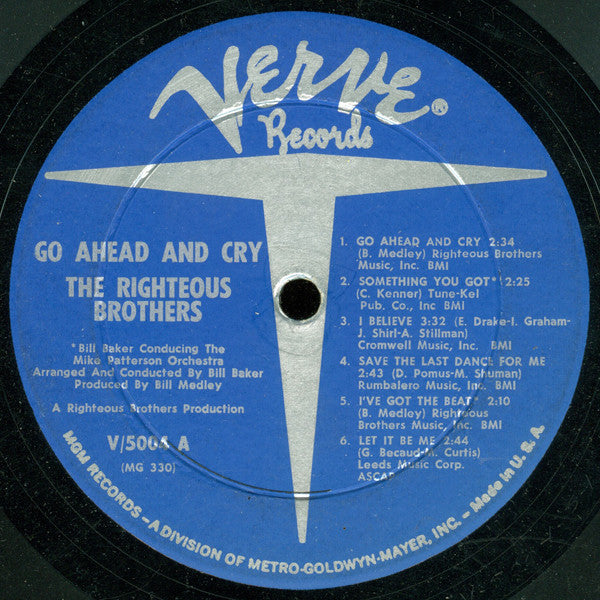 The Righteous Brothers - Go Ahead And Cry