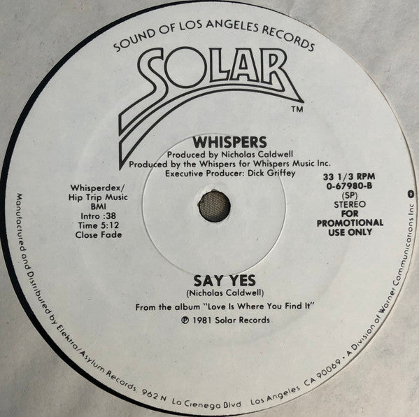 The Whispers - Love Is Where You Find It
