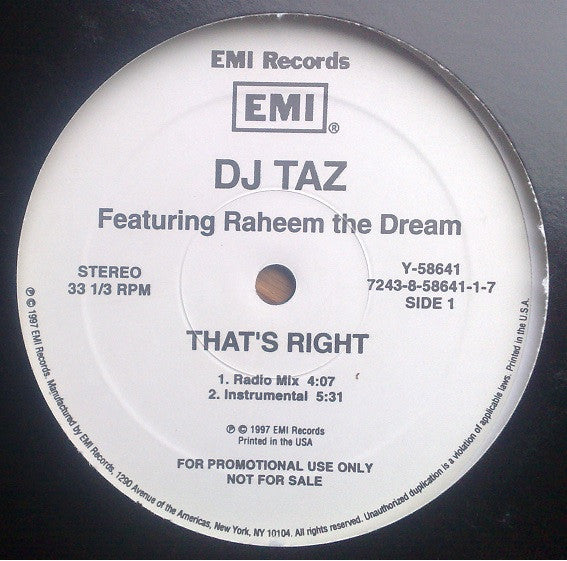 DJ Taz (3) - That's Right