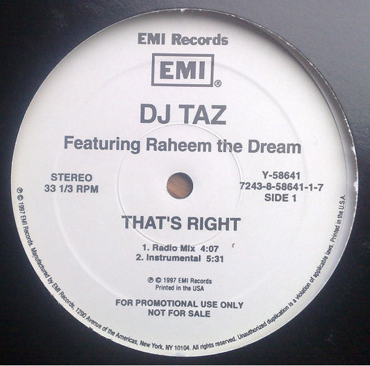 DJ Taz (3) - That's Right