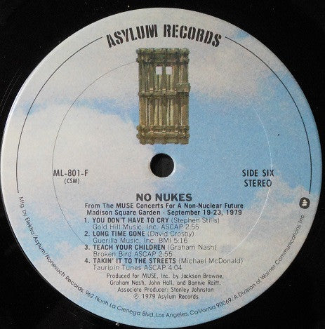 Various - No Nukes - From The Muse Concerts For A Non-Nuclear Future - Madison Square Garden - September 19-23, 1979