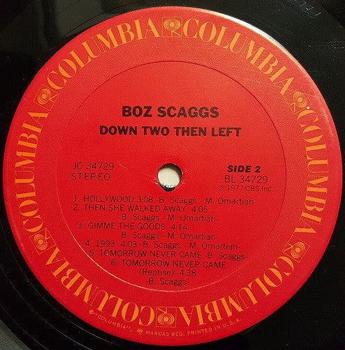 Boz Scaggs - Down Two Then Left