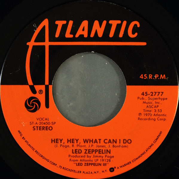 Led Zeppelin - Immigrant Song / Hey, Hey, What Can I Do