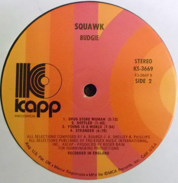 Budgie - Squawk