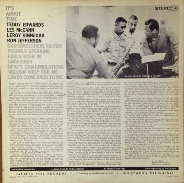 Teddy Edwards / Les McCann Ltd. - It's About Time
