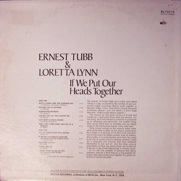 Ernest Tubb - If We Put Our Heads Together