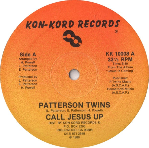 Patterson Twins - Call Up Jesus